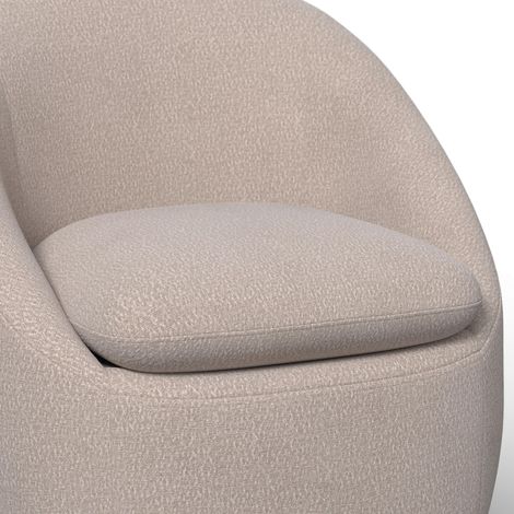 Mömax Sessel Dora Chenille Creme drehbar (1/5)
