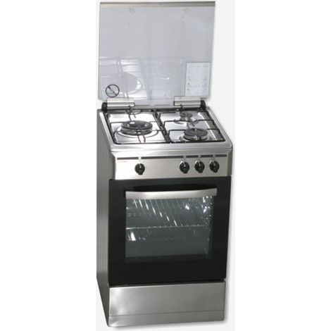 Rommer VCH-356 X FG INOX BUT - Cocina De Gas 3 Zonas Coccion Inox