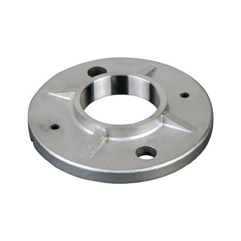 [QUALITE FRANCAISE] - Support platine connexion de tube rond - Diamètre 100mm pour tube Ø42,4mm Hauteur 15mm - Inox 316 - À souder