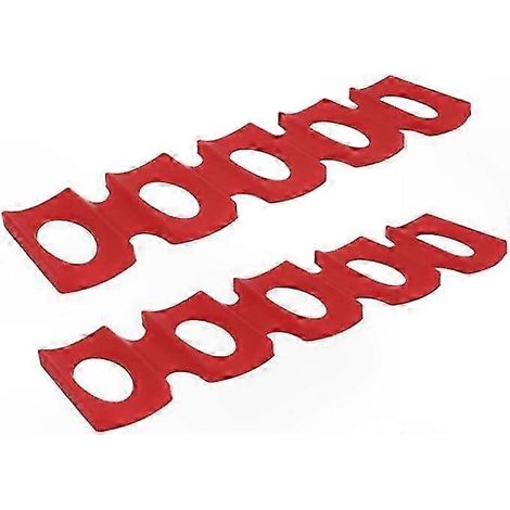 Tapis de réfrigérateur en silicone avec 2 porte-bouteilles empilables pour le rangement du vin et de l'eau (1/5)