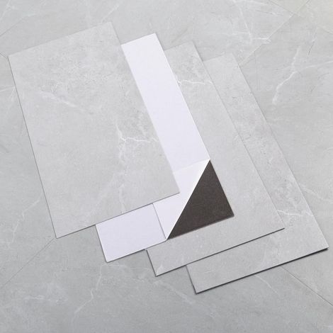 Dalle PVC Adhesive Sol Effet Bois Gris Vinyle Sol Autocollant Convient Pour Le De Salon Chambre Corridor Marbre Effet Imperméable Carrelage Antidérapant 30x15cm 10 Dalles (1/5)