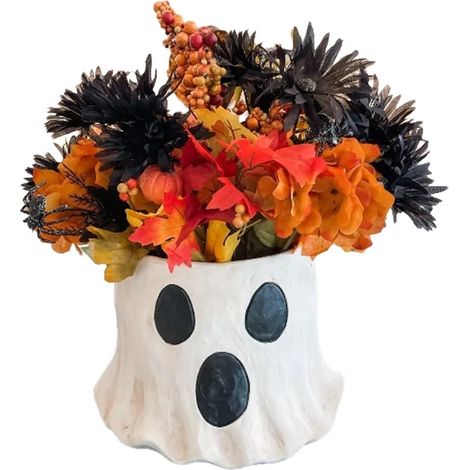 Vase fantôme Halloween en résine 3,93 pouces – Pot décoratif pour maison et fête – Décoration Halloween (1/5)