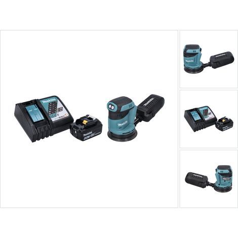 Makita DBO 180 RG1 Akku Exzenterschleifer 18 V 125 mm + 1x Akku 6,0 Ah + Ladegerät