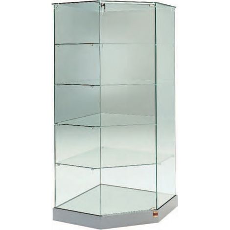 Vetrina Angolare Alta L73xP73xH180 cm Cristalli Temperati Ante Battenti Made in Italy (1/2)