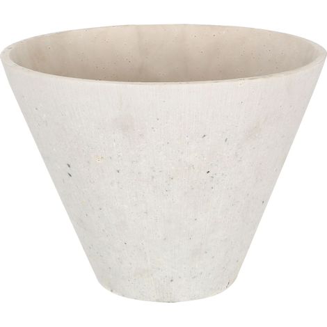 Premier Housewares White Polyresin Round Edged Vase