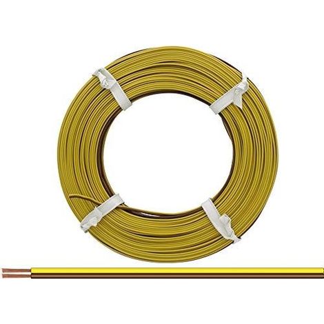 donau-elektronik Cable multihilo amarillo marrón 50 metros