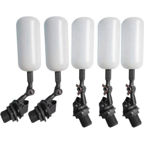 TONCHEAN accessoires de robinetterie.5 Pcs Eau Flotteur Valve Automatique Abreuvoir Bol Remplir Réservoir d'alimentation Eau pour Abreuvoir Aquariums Aquaculture Blanc (1/5)