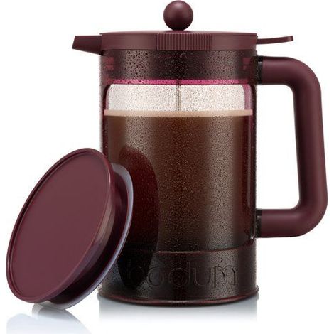 Kaffeekanne - BODUM - Bean Set Heiß- & Kaltbrühen - 1,5 L - 12 Tassen - Mit Deckel - Rot (1/3)