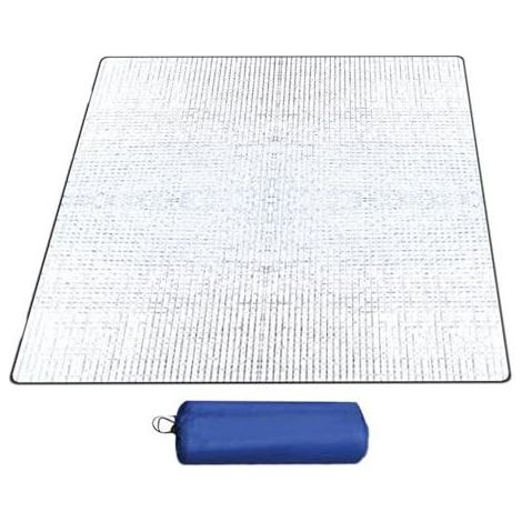 Tapis Isolant Camping 200x200cm Mousse Aluminium, Étanche Pliable Tente Randonnée Pique-Nique (1/5)