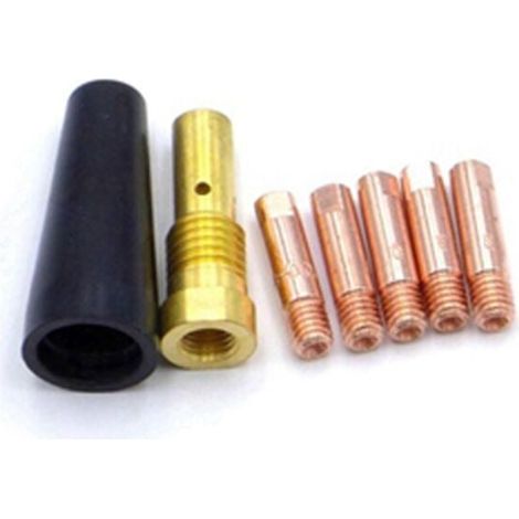 Ensemble de 7 Embouts de Buse MIG Sans Gaz 0.9mm pour Outils de Soudage Fourré (1/4)
