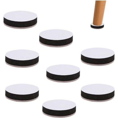 Lot de 8 rehausseurs de meubles autocollants - Pour table, chaise, canapé, lit, cabinet - Hauteur élevée : 6 cm - Hauteur : 1,65 cm (1/5)