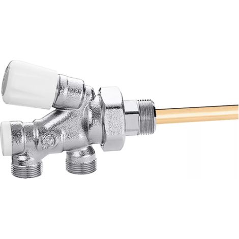 Valvola termostatizzabile per comandi termostatici ed elettrotermici Caleffi 455  1" Sinistro (1/4)