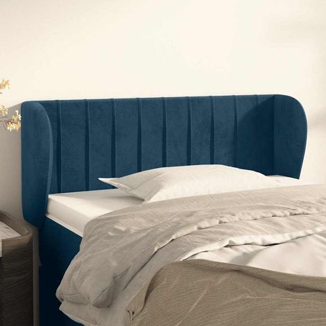vidaXL Cabecero de terciopelo azul oscuro 103x23x78/88 cm (1/5)