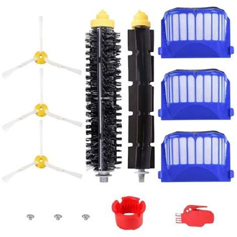 Ensemble de 10 accessoires pour aspirateur Roomba série 600 – 3 filtres, 3 brosses latérales, brosse à poils, outils de nettoyage (1/5)