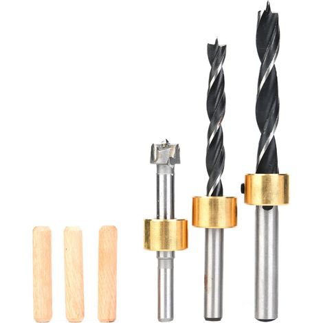Gabarit de chevillage 3 en 1 aluminium anodisé noir guide perçage bois positionneur trous serrage 0-50 mm mèches 8/10/15 mm type B kit menuiserie (1/5)