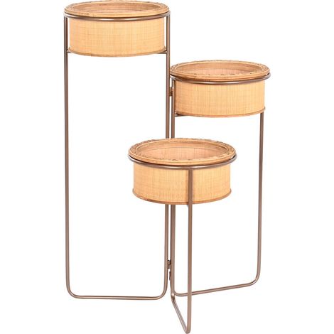 Macetero Bambu Hierro 55X42X79 Desplegable Marron MC206000 (1/4)