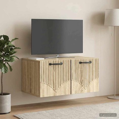 vidaXL Wall-Mounted TV Cabinet Sonoma Oak 59.5 x 41 x 30 cm (1/5)