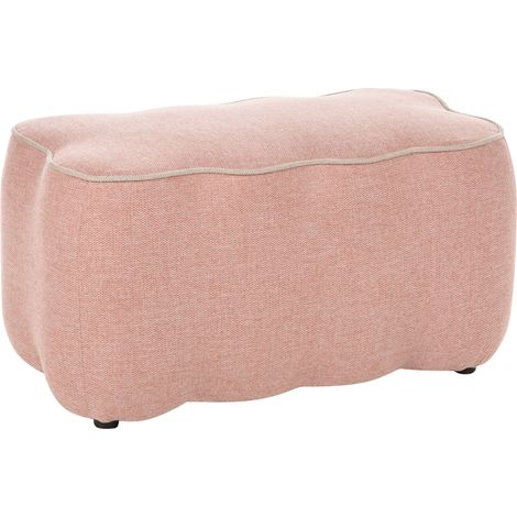 Panca imbottita in tessuto rosa Juno (1/5)