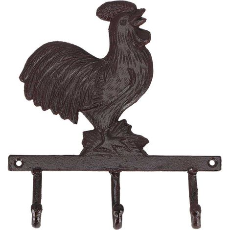 Patère en fonte 3 crochets Coq
