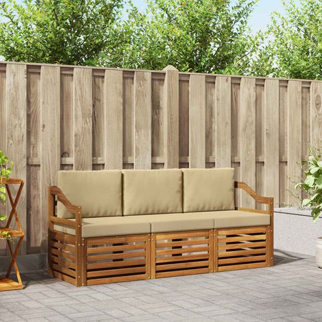Ensembles de canapés avec coussin 3 pcs Naturel et Beige (1/5)