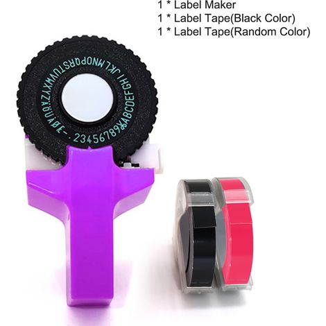 Mini fabricant d'étiquettes manuel Portable, bricolage, gaufrage 3D, imprimante, machine à écrire avec bandes en plastique PVC 9mm, Machine à écrire (1/5)