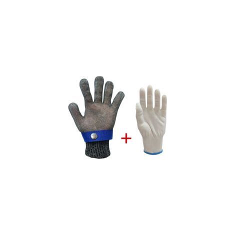 Schnittfester Edelstahl-Schutzhandschuh mit Innenhandschuh, wiederverwendbar, für die Küchenarbeitssicherheit – Größe M (1/5)