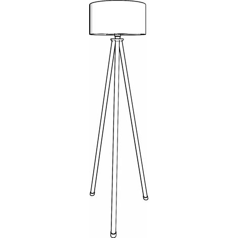 Lampada da terra, lampada da terra, illuminazione per soggiorno Lamp Cream Nero (1/4)