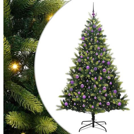 Arbre de Noël  Sapin de Noël artificiel en silicone flexible 300 LEDs 240 cm (1/5)