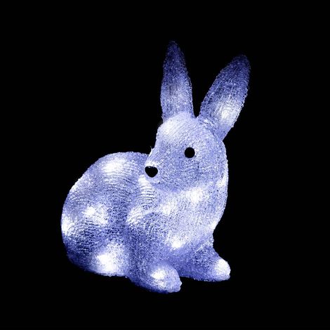 Forma acrilica di coniglio luminoso 30 led h.24cm per esterno - Feeric lights & christmas