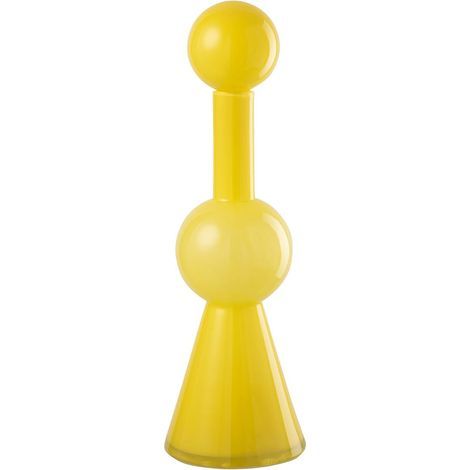 Bottiglia Decorativa in Vetro Ubi H 50 xD 15.5 cm Gialla