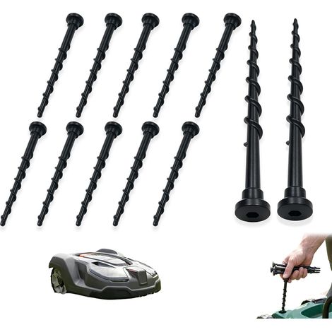Piquets Sol Robot Tondeuse 12Pcs 13,7cm Base Garage Universel (1/5)