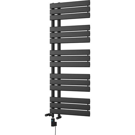 Tristan - Black Dual Fuel Towel Rail H1292mm x W500mm Thermostatic WIFI (1/3)