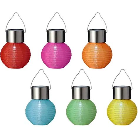 Lanternes Solaires Rondes éclairage Solaire Décoratif Multicolore - Lumineo