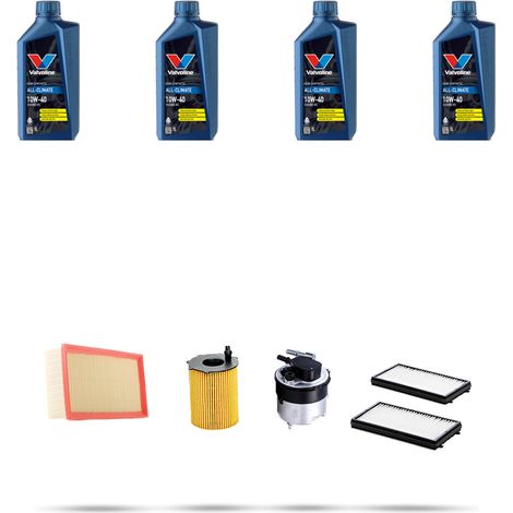 Kit tagliando 4 FILTRI e 4L OLIO compatibile con Mazda 3 (BK) 1.6 CD 80kw dal 2004 al 2009 (1/5)