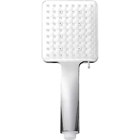 RHG Pommeau de douche, grand pommeau de douche carré avec commande à une main, pommeau de douche à haute pression avec 6 modes de douche, chrome (1/5)