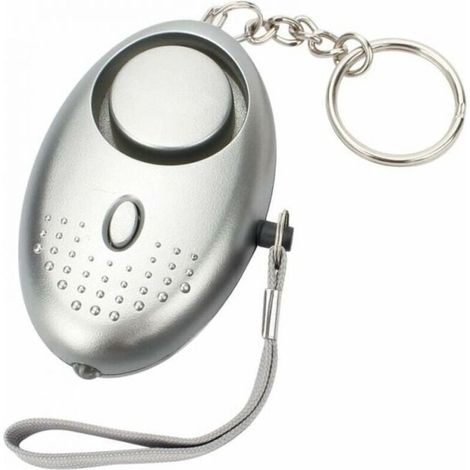 Argent Alarme Personnelle, 140DB Porte Cle Alarme d'urgence avec Torche Anti Agression avec Lumière LED for Femmes, Enfants, Personnes âgées (1/4)