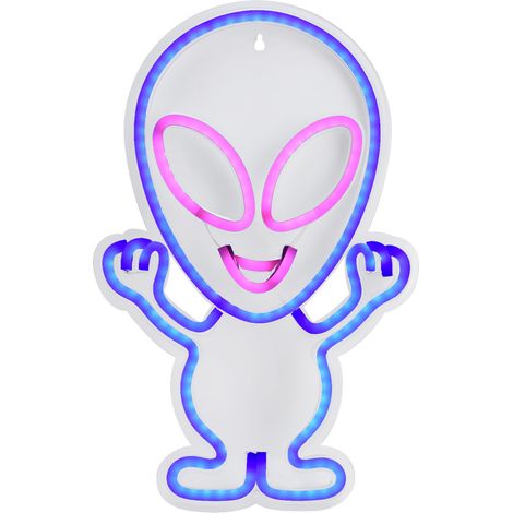 de nuit décorative LED néon extraterrestre alimentée par USB