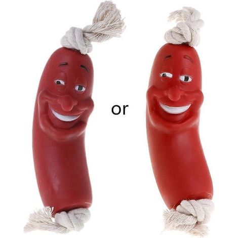 Saucisses en plastique, jouets couineurs pour chiens, pour prévenir l'ennui et soulager l'anxiété. (1/4)