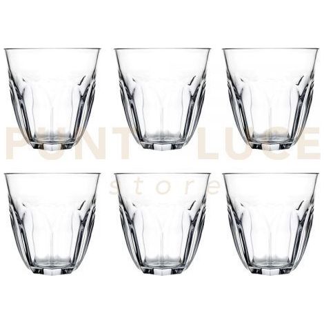 ANKON BICCHIERI MOLATI SET 6 PEZZI TRASPARENTI