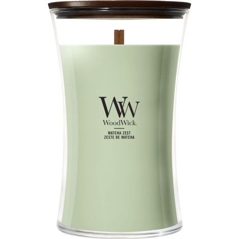 Bougie parfumée Grande bougie sablier Zeste de matcha Cadeaux parfaits pour femmes (1/5)