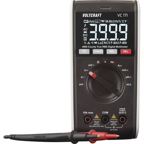 Multimètre VOLTCRAFT VC171 numérique CAT III 600 V Affichage (nombre de points): 4000 W181462 (1/5)