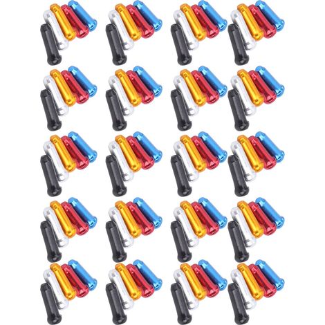 Embout, de câble en alliage d'aluminium, 100 pièces, capuchon de ligne de frein, 5 couleurs, accessoi (1/5)
