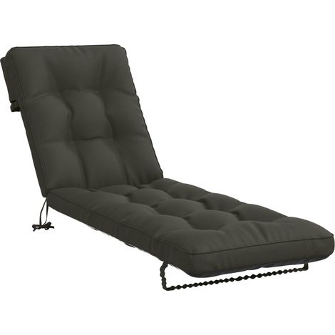 Coussin de transat VIANEN 100 % polyester Anthracite vidaXL (1/5)