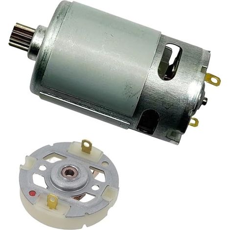 Motor de CC RS550 de 21 V y 10 dientes, color plata. (1/5)