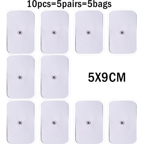 Packung mit 10 4x4 cm Elektroden für TENS/EMS-Elektrostimulationsgeräte zur Muskel- und Nervenstimulation (Schlankheitsmassage)  00917-AquaForge