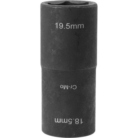 Llave de impacto - Vasos de 18,5 mm - 19,5 mm, cabezales dobles de 1/2" - Llave para tuercas de rueda - Herramienta para cambiar neumáticos - Compatible con todos los modelos