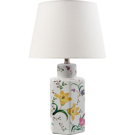 Tischlampe CAVADO Porzellan Weiß