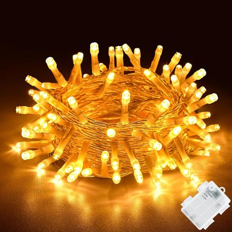 3M 30LED Micro Battery Fairy Lights IP65 Waterproof Copper Wire with Timer for Garden, Bedroom, Christmas, Halloween Indoor/Outdoor Decor (Warm White) (1/5)