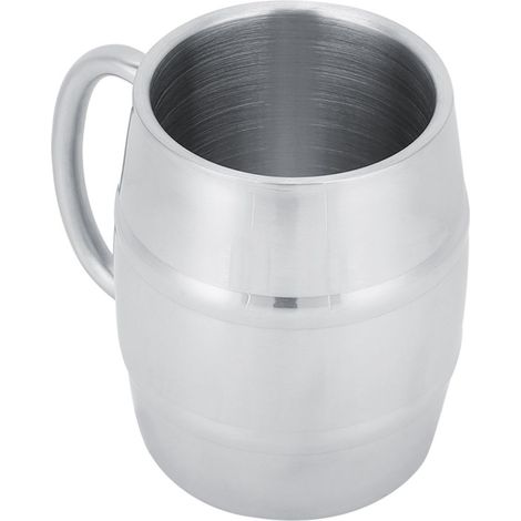 Tasse En Acier Inoxydable Double Paroi - 300 Ml - Pour Café Bière Vin - Usage Domestique Et Professionnel (1/5)