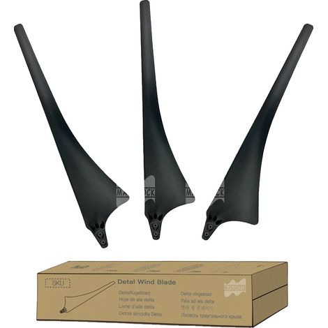 Windgeneratorblätter, hochfester Werkstoff, aerodynamisches Design, Schwarz, 3 Klingen-a (1/2)